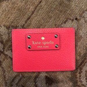 Kate Spade New York wallet leather pink neon card Holder
